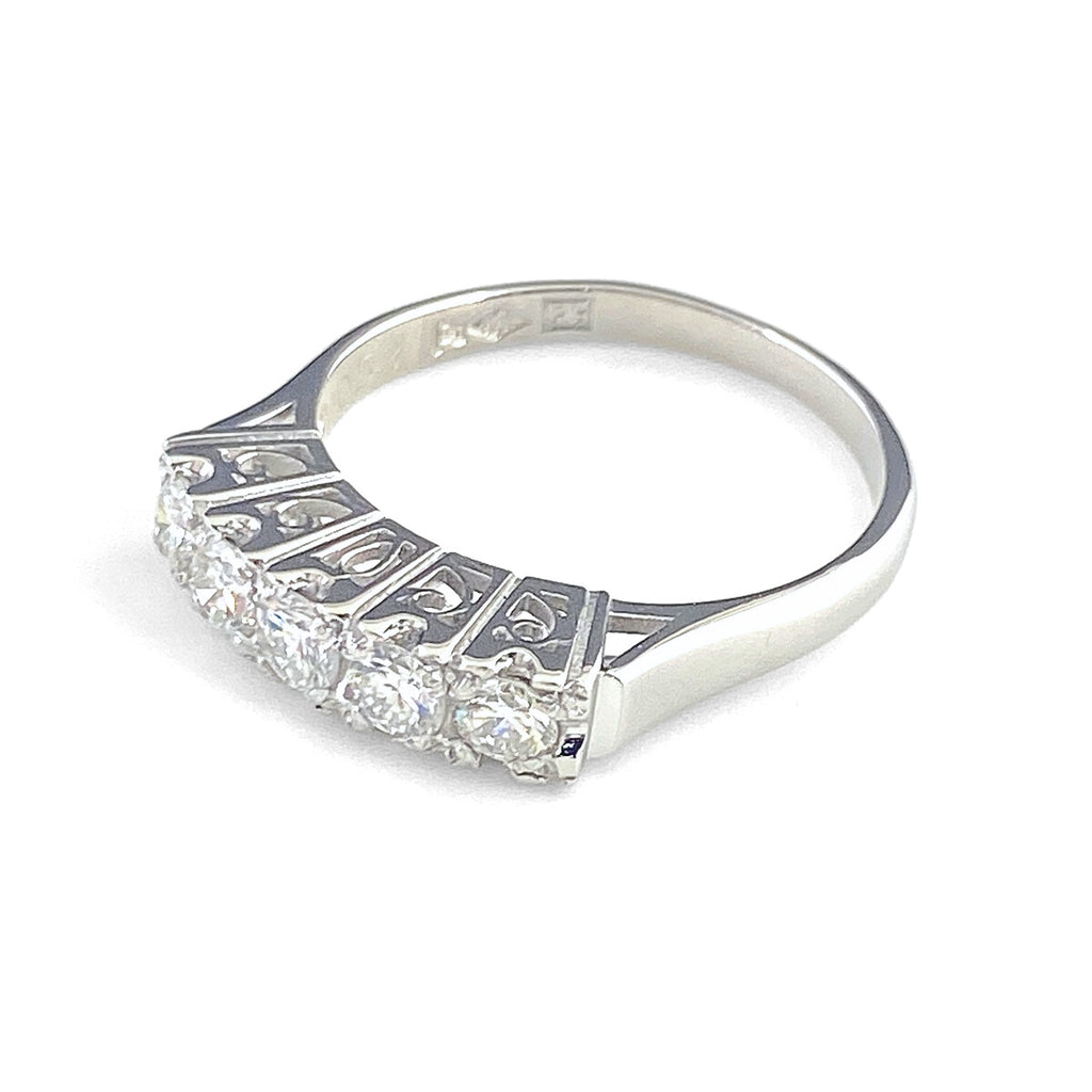 メレダイヤ デザインリング プラチナ 指輪 リング 11.5号 Pt850 ダイヤモンド レディース 【中古】nbjwl