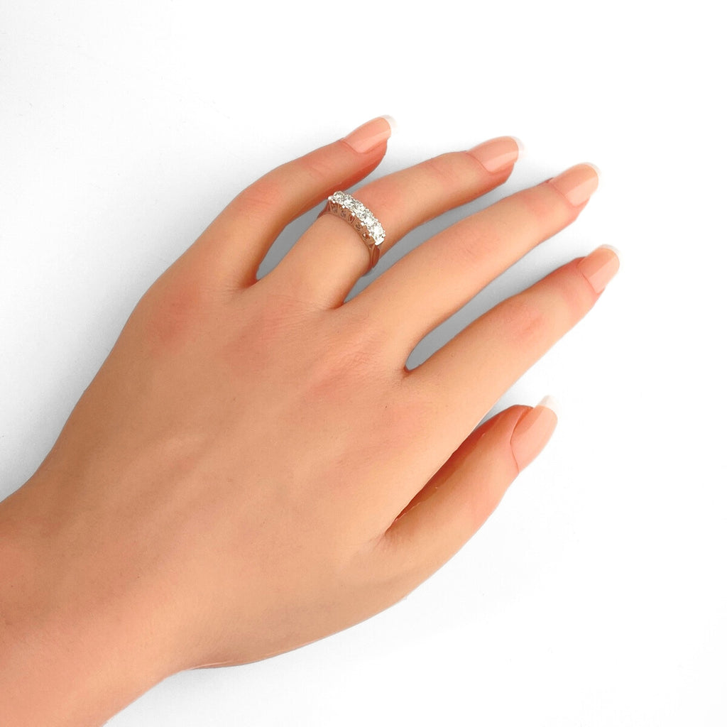 メレダイヤ デザインリング プラチナ 指輪 リング 11.5号 Pt850 ダイヤモンド レディース 【中古】nbjwl