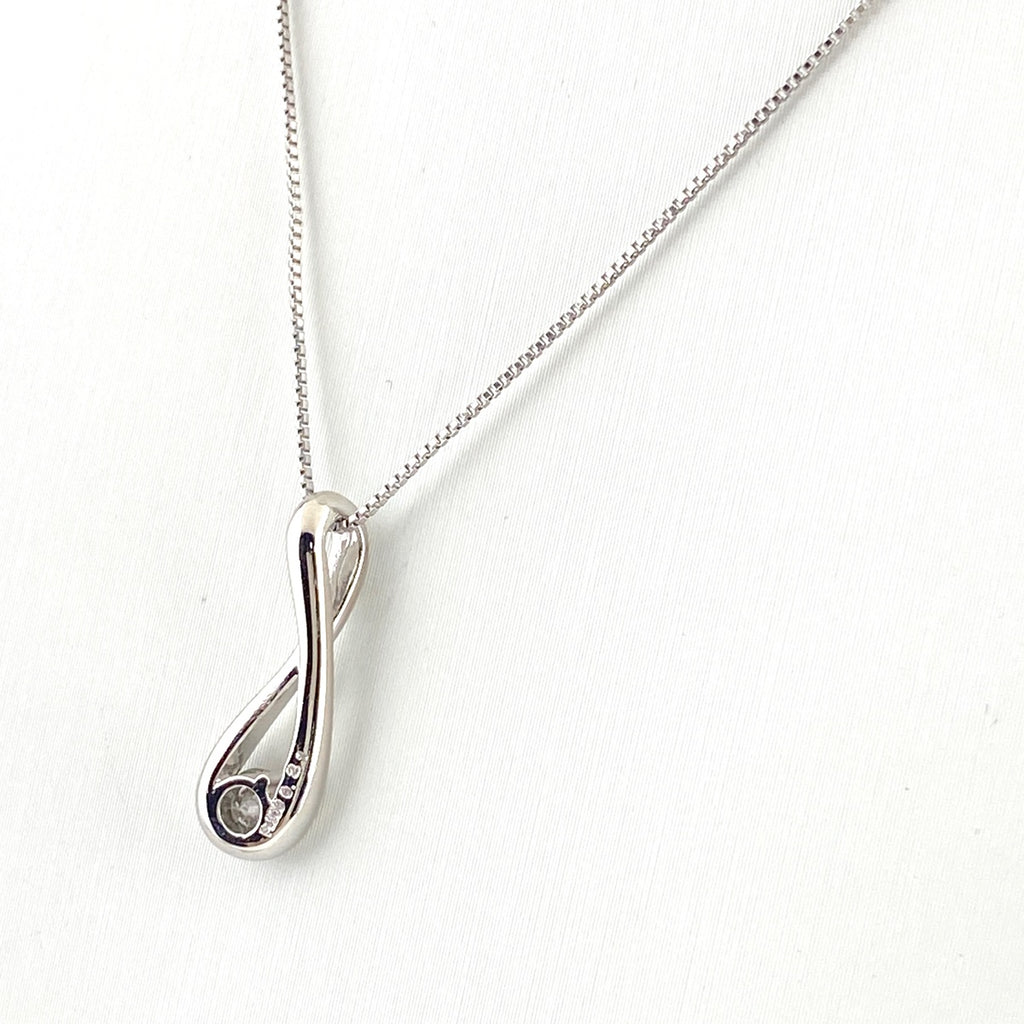 ダイヤモンド デザインネックレス プラチナ ペンダント ネックレス Pt900 Pt850 ダイヤモンド レディース 【中古】nbjwl