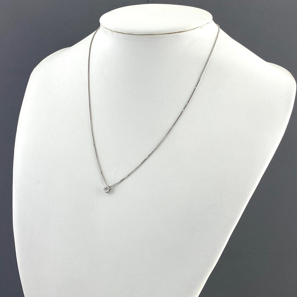 ダイヤモンド デザインネックレス プラチナ ペンダント ネックレス Pt900 Pt850 ダイヤモンド レディース 【中古】nbjwl