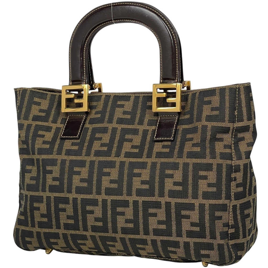 フェンディ ズッカ柄 ハンドバッグ トートバッグ ハンドバッグ キャンバス ブラウン 26329 レディース 【中古】brbag