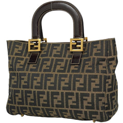 フェンディ ズッカ柄 ハンドバッグ トートバッグ ハンドバッグ キャンバス ブラウン 26329 レディース 【中古】brbag