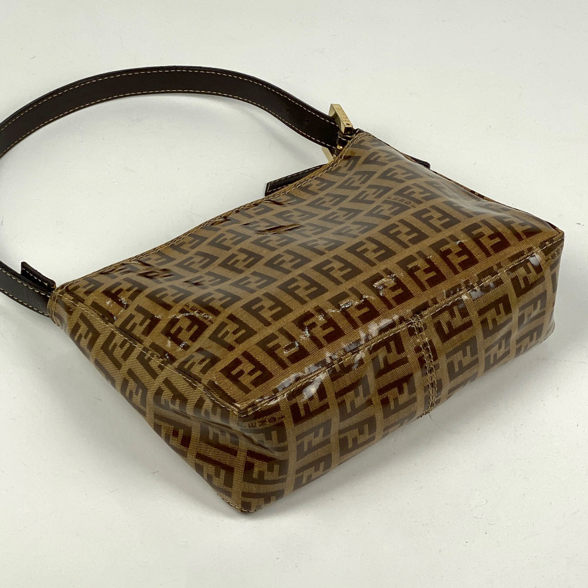 フェンディ FENDI ズッキーノ柄 ミニ ハンドバッグ ロゴ アクセサリー