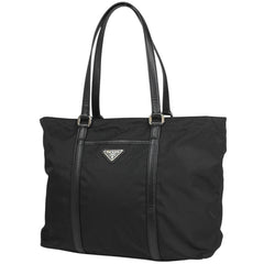 プラダ ロゴプレート トートバッグ ハンドバッグ トートバッグ ナイロン ネロ(ブラック) レディース 【中古】brbag