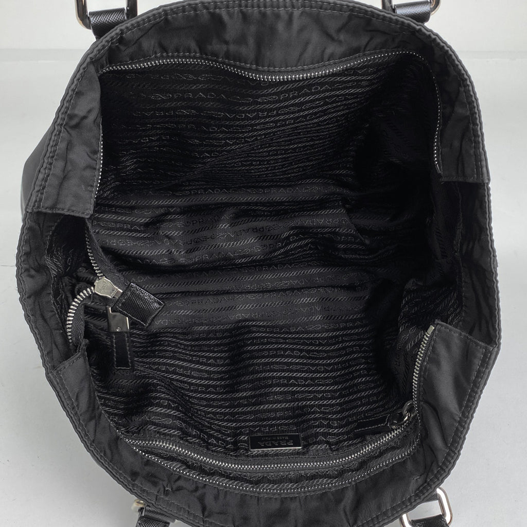 プラダ ロゴプレート トートバッグ ハンドバッグ トートバッグ ナイロン ネロ(ブラック) レディース 【中古】brbag