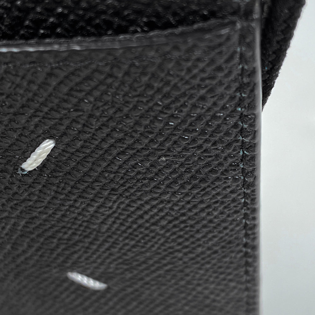 メゾン マルジェラ スマートフォンポーチ ステッチ スマホホルダー ショルダーバッグ レザー ブラック レディース 【中古】brbag