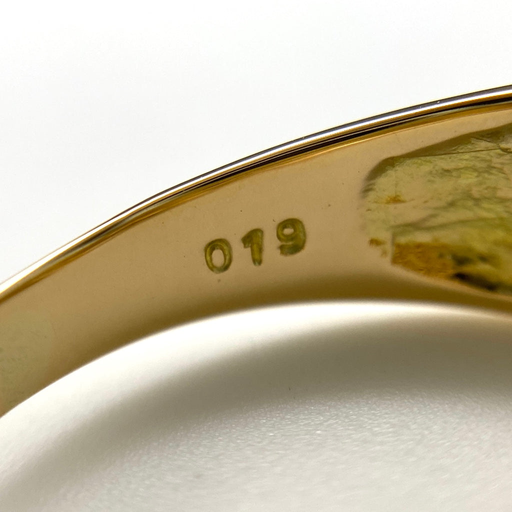 メレダイヤ デザインリング YG イエローゴールド 指輪 リング 12号 K18 ダイヤモンド レディース 【中古】nbjwl