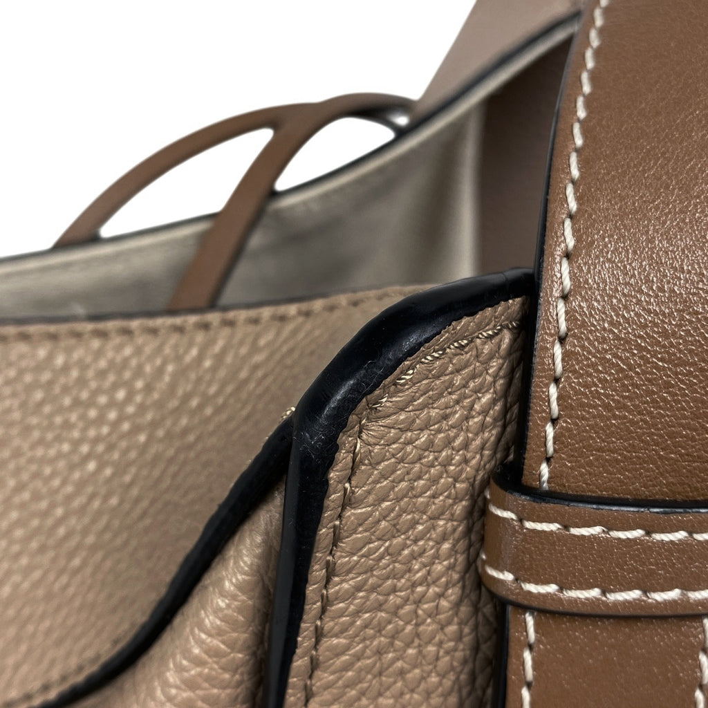 ロエベ ハンモック バッグ スモール アナグラム 2WAY ショルダーバッグ ハンドバッグ レザー グレー レディース 【中古】brbag
