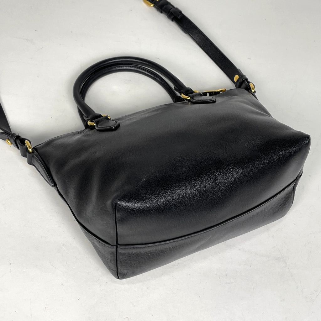 プラダ ロゴ ハンドバッグ 2WAY ショルダーバッグ ハンドバッグ レザー ブラック 1BA104 レディース 【中古】brbag