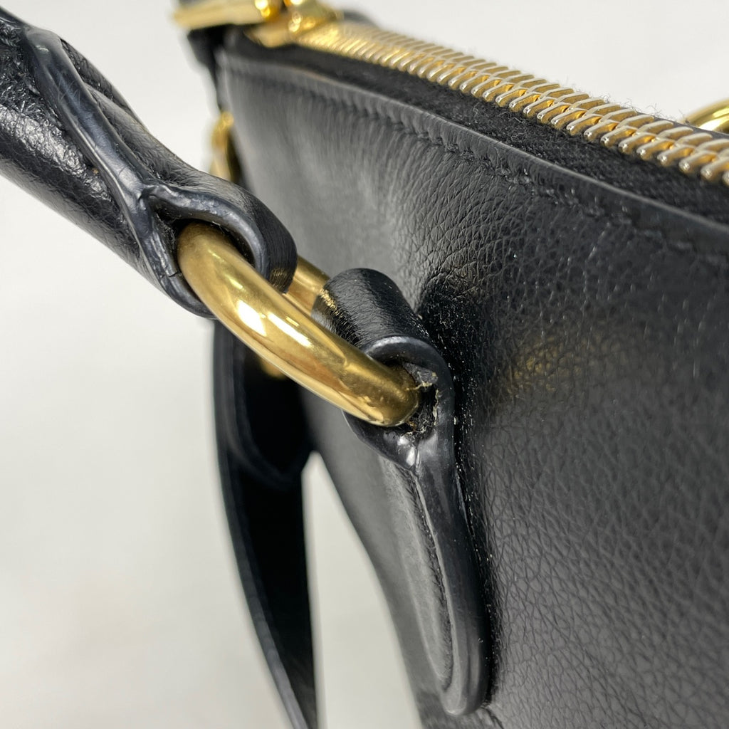 プラダ ロゴ ハンドバッグ 2WAY ショルダーバッグ ハンドバッグ レザー ブラック 1BA104 レディース 【中古】brbag