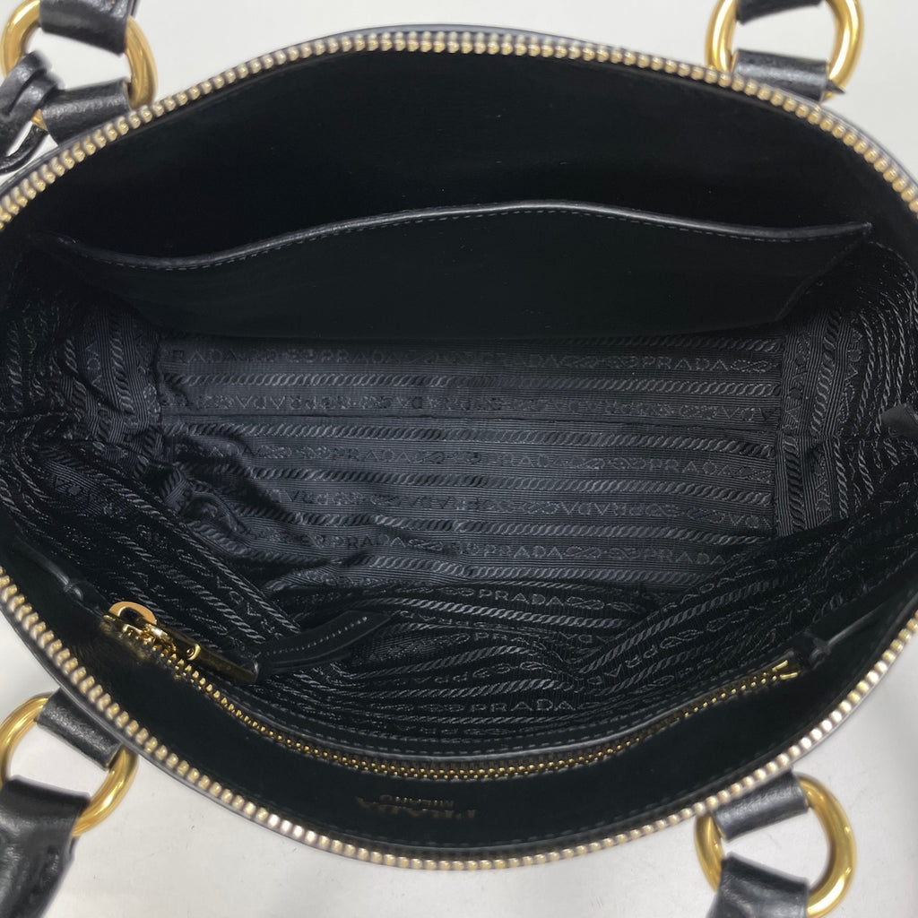 プラダ ロゴ ハンドバッグ 2WAY ショルダーバッグ ハンドバッグ レザー ブラック 1BA104 レディース 【中古】brbag