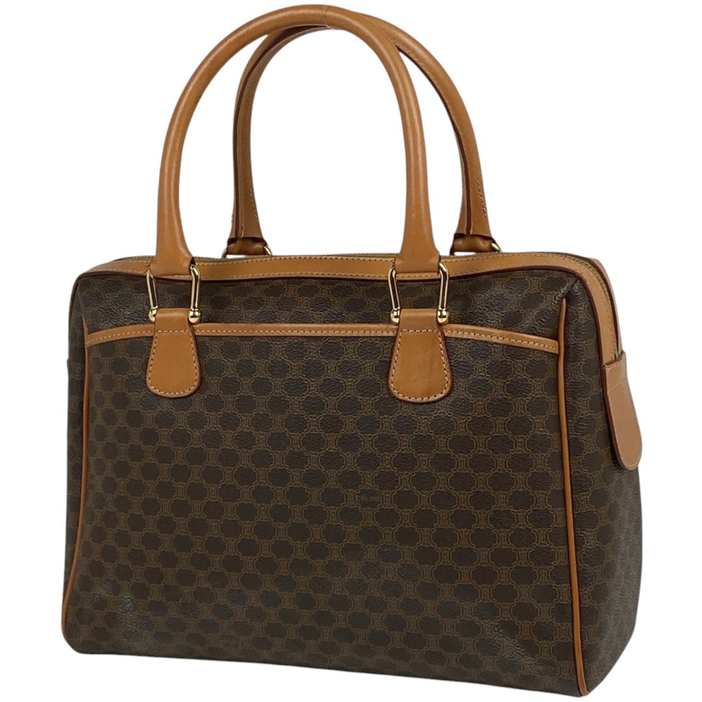 セリーヌ マカダム柄 ハンドバッグ ロゴ ハンドバッグ コーティングキャンバス ブラウン レディース 【中古】brbag