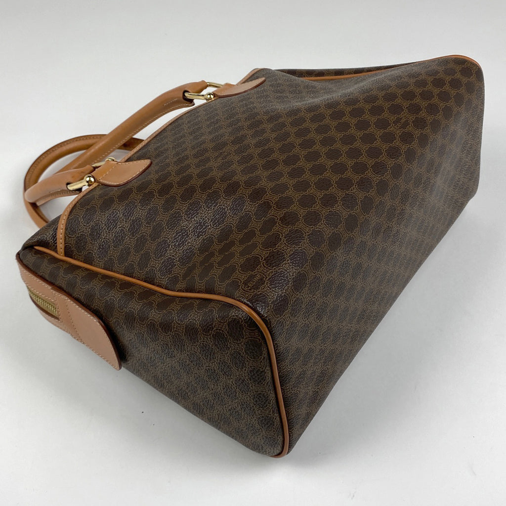 セリーヌ マカダム柄 ハンドバッグ ロゴ ハンドバッグ コーティングキャンバス ブラウン レディース 【中古】brbag
