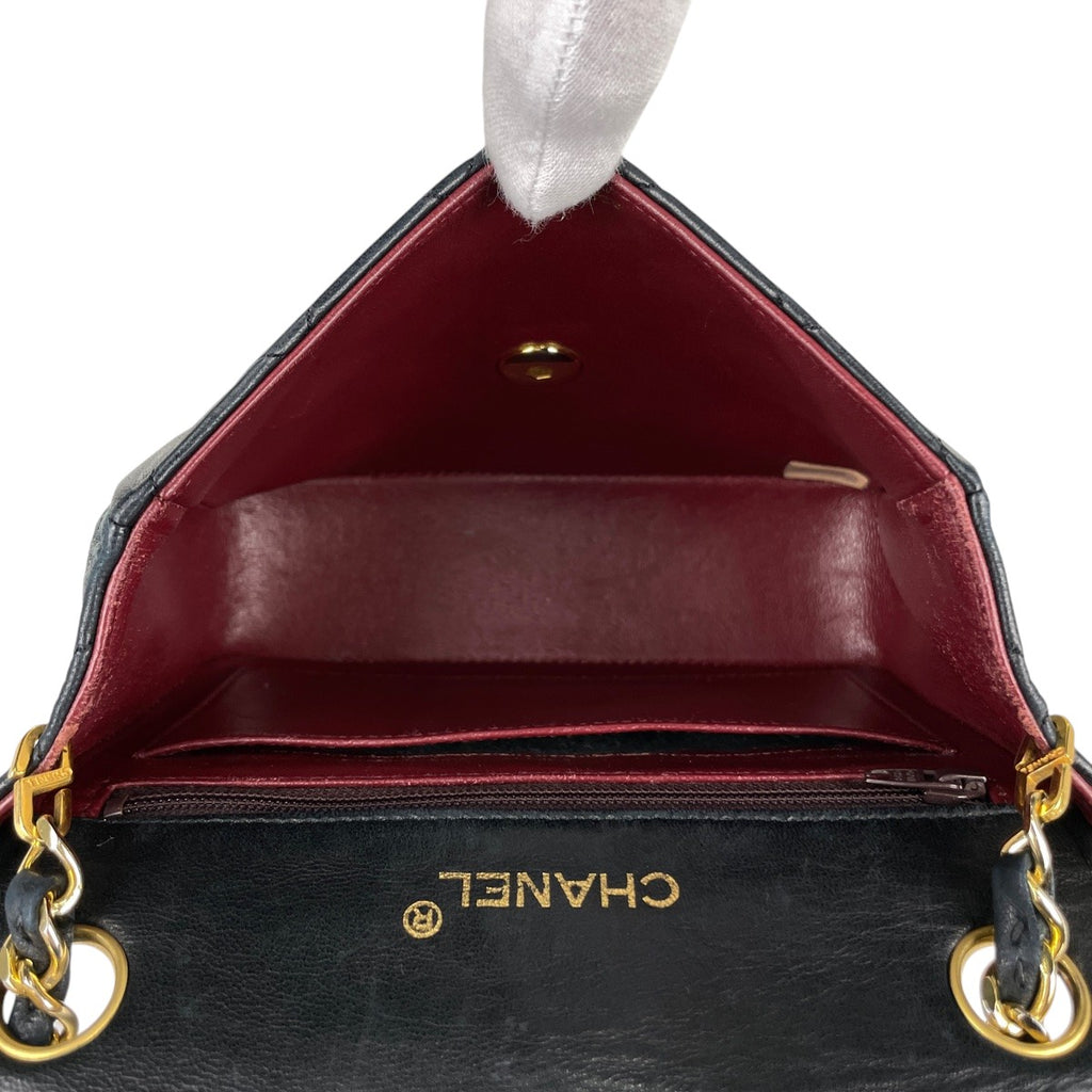 【ジャンク品】シャネル ミニ マトラッセ シングルフラップ チェーン ショルダーバッグ ココマーク ショルダーバッグ レザー ブラック A01115 レディース 【中古】brbag