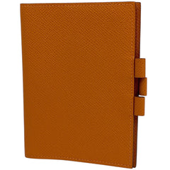 エルメス アジェンダ PM 手帳カバー 手帳・ブックカバー レザー オレンジ レディース 【中古】brbag