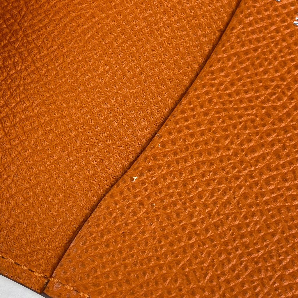 エルメス アジェンダ PM 手帳カバー 手帳・ブックカバー レザー オレンジ レディース 【中古】brbag