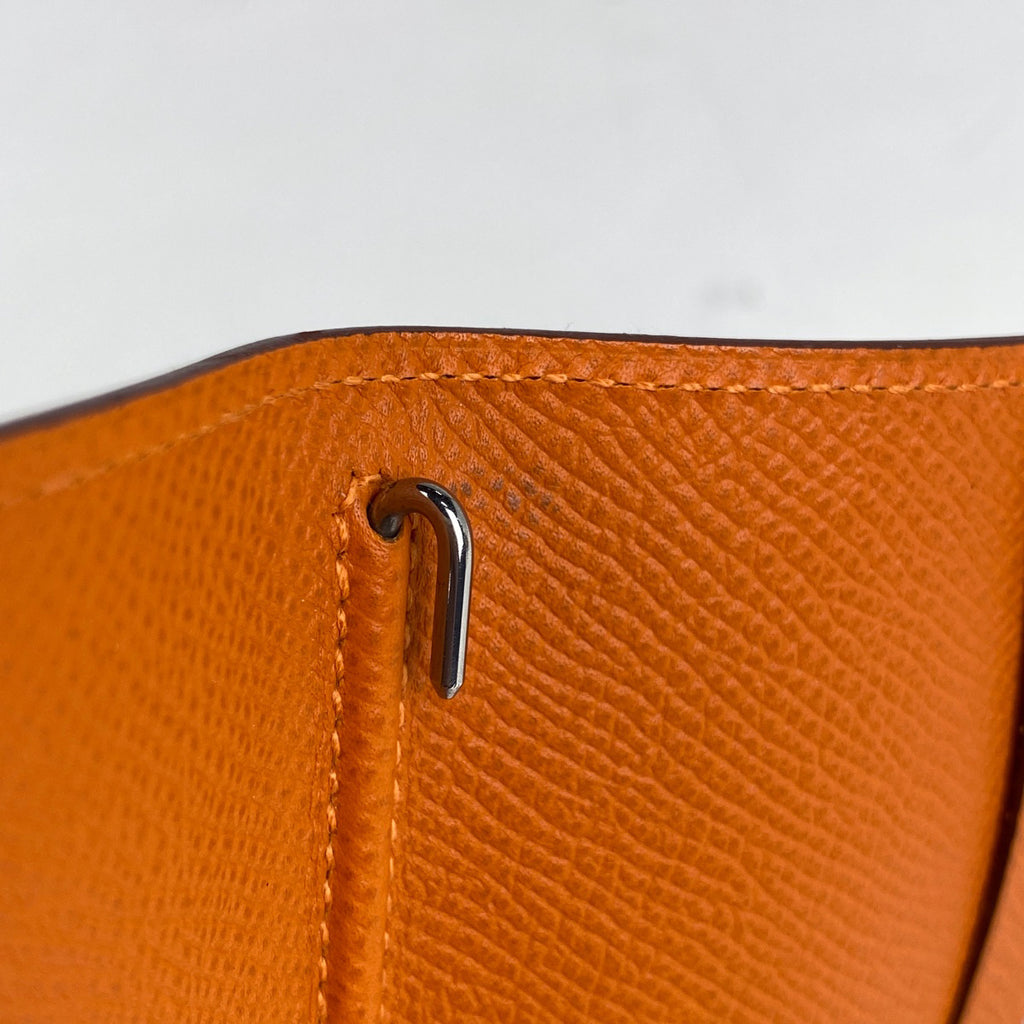 エルメス アジェンダ PM 手帳カバー 手帳・ブックカバー レザー オレンジ レディース 【中古】brbag