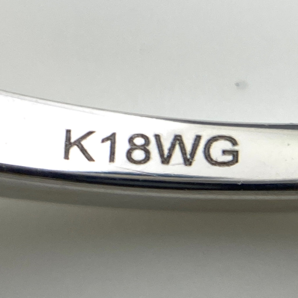 メレダイヤ デザインリング WG ホワイトゴールド 指輪 リング 12号 K18 WG ダイヤモンド レディース 【中古】nbjwl