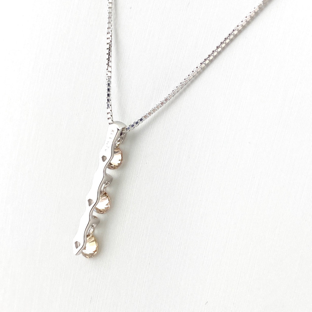 メレダイヤ デザインネックレス WG ホワイトゴールド ペンダント ネックレス K18 WG ダイヤモンド レディース 【中古】nbjwl