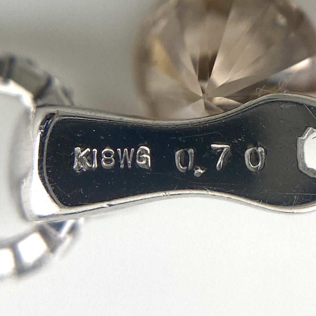 メレダイヤ デザインネックレス WG ホワイトゴールド ペンダント ネックレス K18 WG ダイヤモンド レディース 【中古】nbjwl