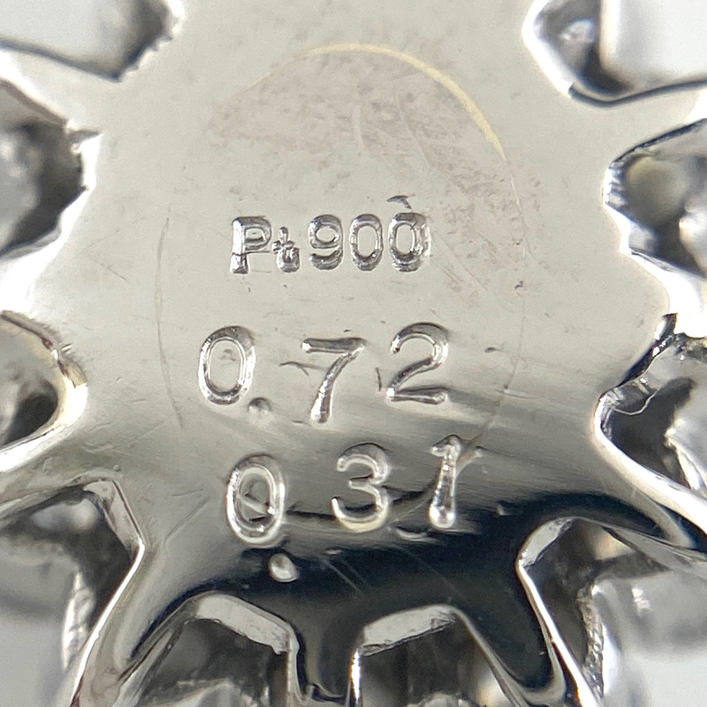 アクアマリン デザインペンダントトップ プラチナ メレダイヤ ペンダントトップ Pt900 アクアマリン ダイヤモンド レディース 【中古】nbjwl