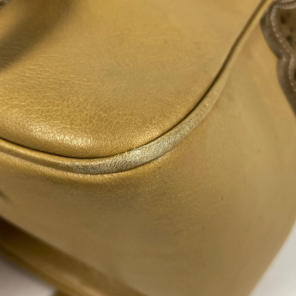 ロエベ アナグラム ハンドバッグ タッセル フリンジ ハンドバッグ レザー ベージュ レディース 【中古】brbag