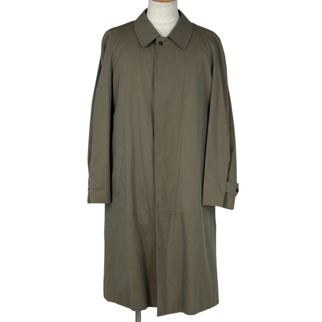 イヴ・サンローラン ステンカラー コート 裏チェック ライナー付き コート ステンカラーコート 綿 グリーンベージュ メンズ ブランドアパレル 【中古】brapp