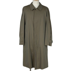 イヴ・サンローラン ステンカラー コート 裏チェック ライナー付き コート ステンカラーコート 綿 グリーンベージュ メンズ ブランドアパレル 【中古】brapp