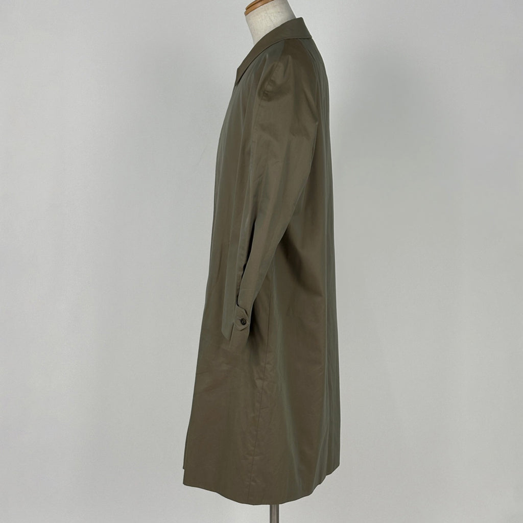 イヴ・サンローラン ステンカラー コート 裏チェック ライナー付き コート ステンカラーコート 綿 グリーンベージュ メンズ ブランドアパレル 【中古】brapp