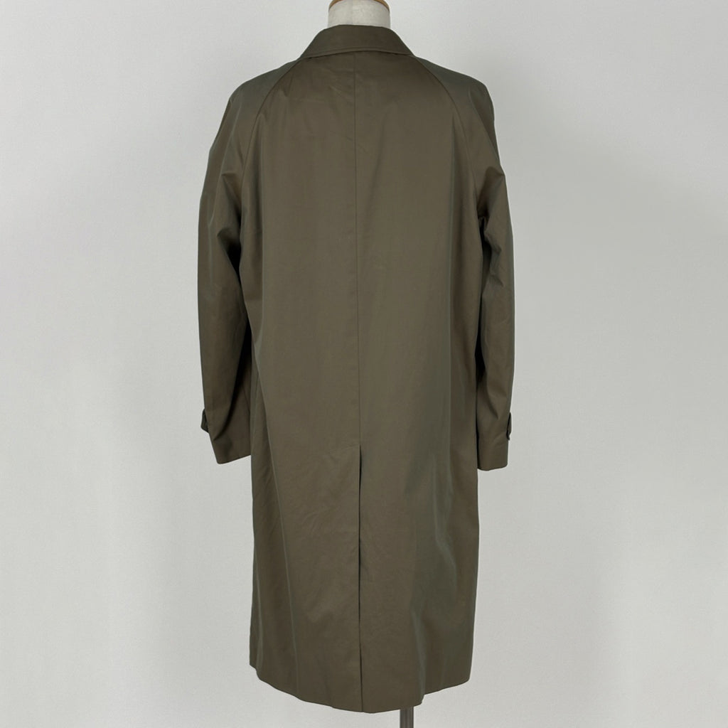 イヴ・サンローラン ステンカラー コート 裏チェック ライナー付き コート ステンカラーコート 綿 グリーンベージュ メンズ ブランドアパレル 【中古】brapp