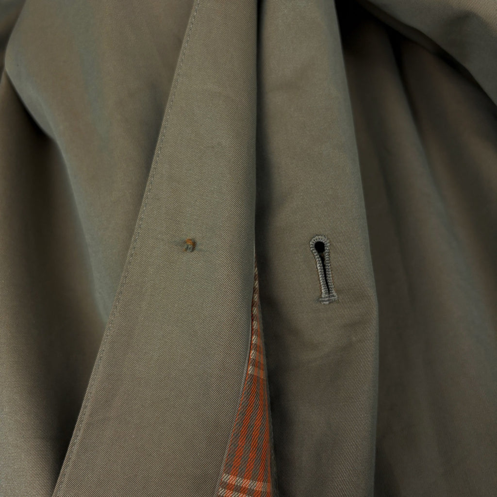 イヴ・サンローラン ステンカラー コート 裏チェック ライナー付き コート ステンカラーコート 綿 グリーンベージュ メンズ ブランドアパレル 【中古】brapp