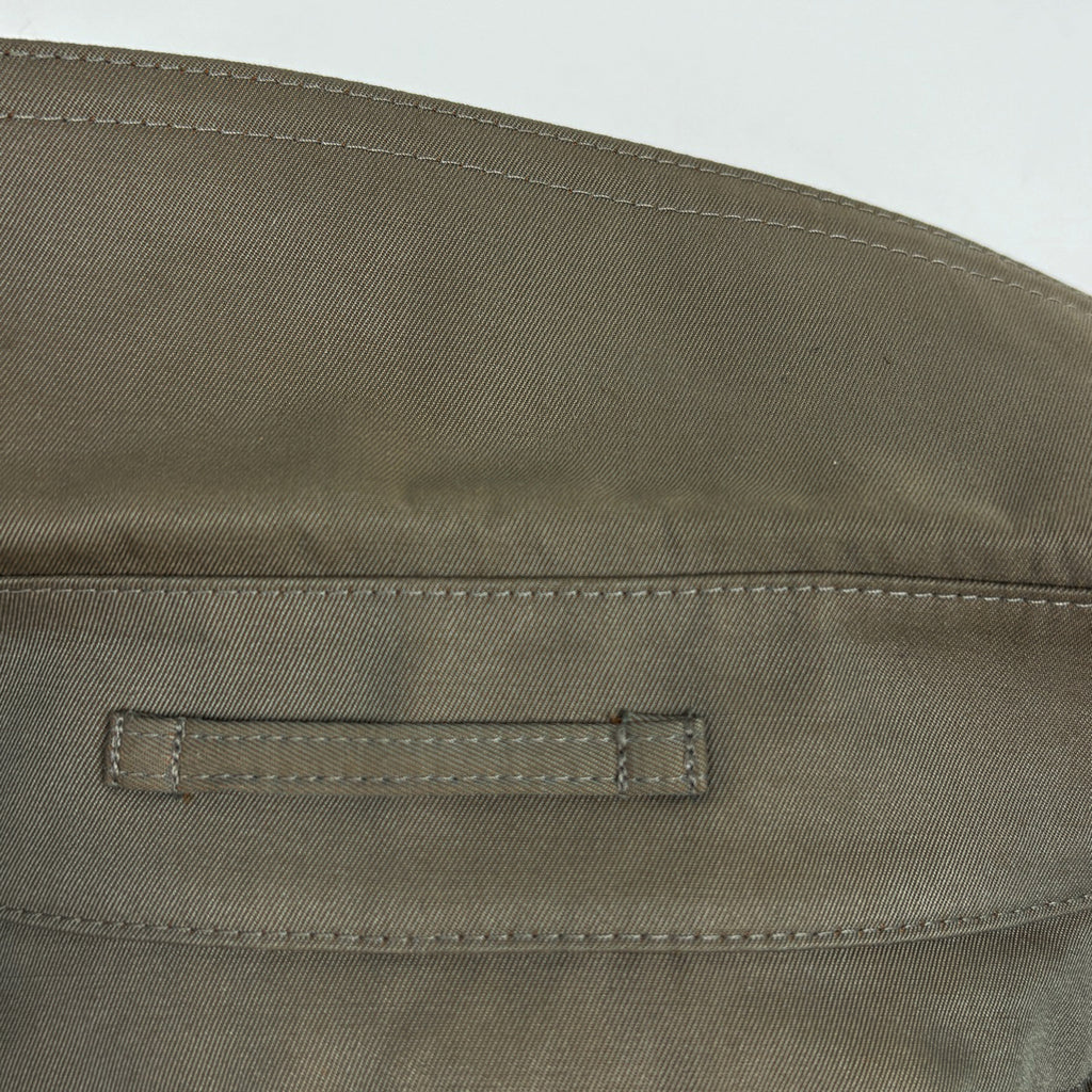 イヴ・サンローラン ステンカラー コート 裏チェック ライナー付き コート ステンカラーコート 綿 グリーンベージュ メンズ ブランドアパレル 【中古】brapp