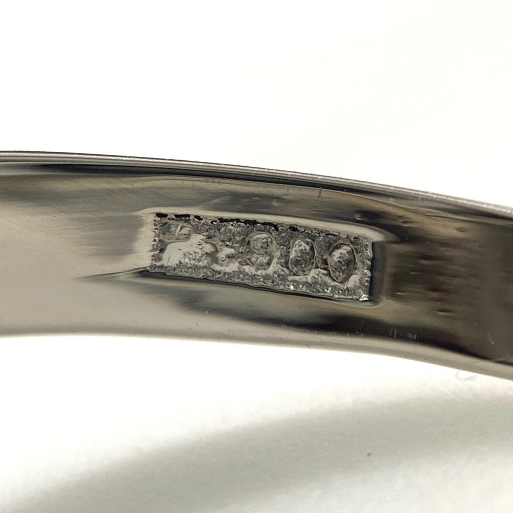 サファイア デザインリング プラチナ メレダイヤ 指輪 リング 12号 Pt900 サファイア ダイヤモンド レディース 【中古】nbjwl