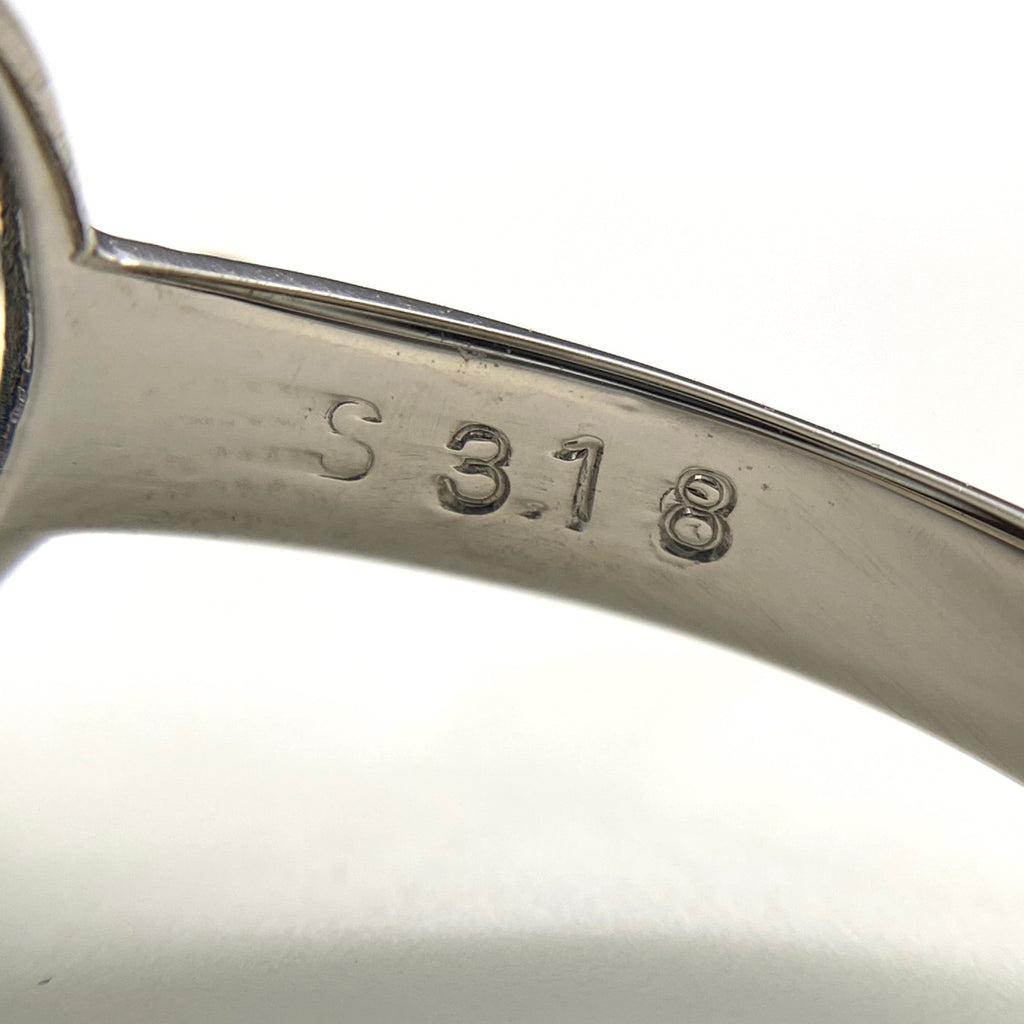 サファイア デザインリング プラチナ メレダイヤ 指輪 リング 12号 Pt900 サファイア ダイヤモンド レディース 【中古】nbjwl