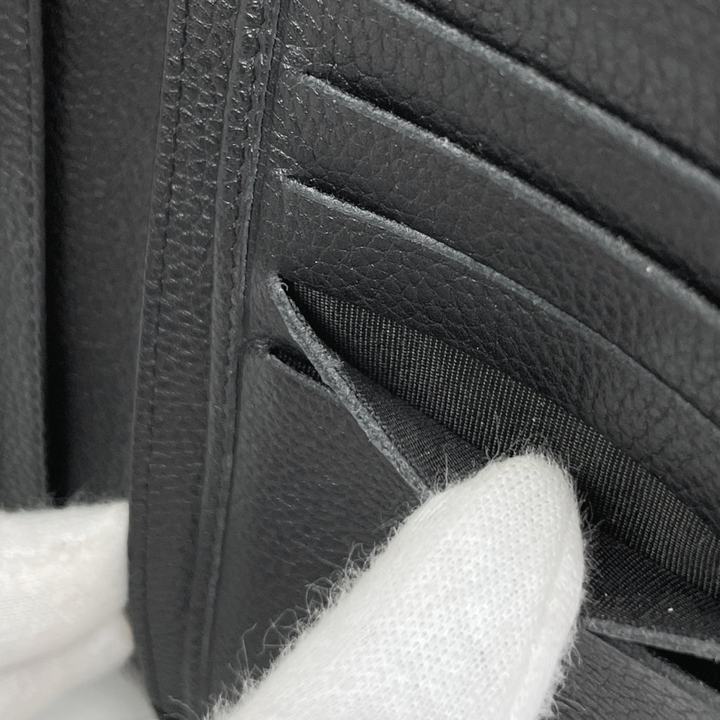 シャネル ココマーク 二つ折り 財布 札入れ 小銭入れ 二つ折り財布 レザー ブラック レディース 【中古】brbag