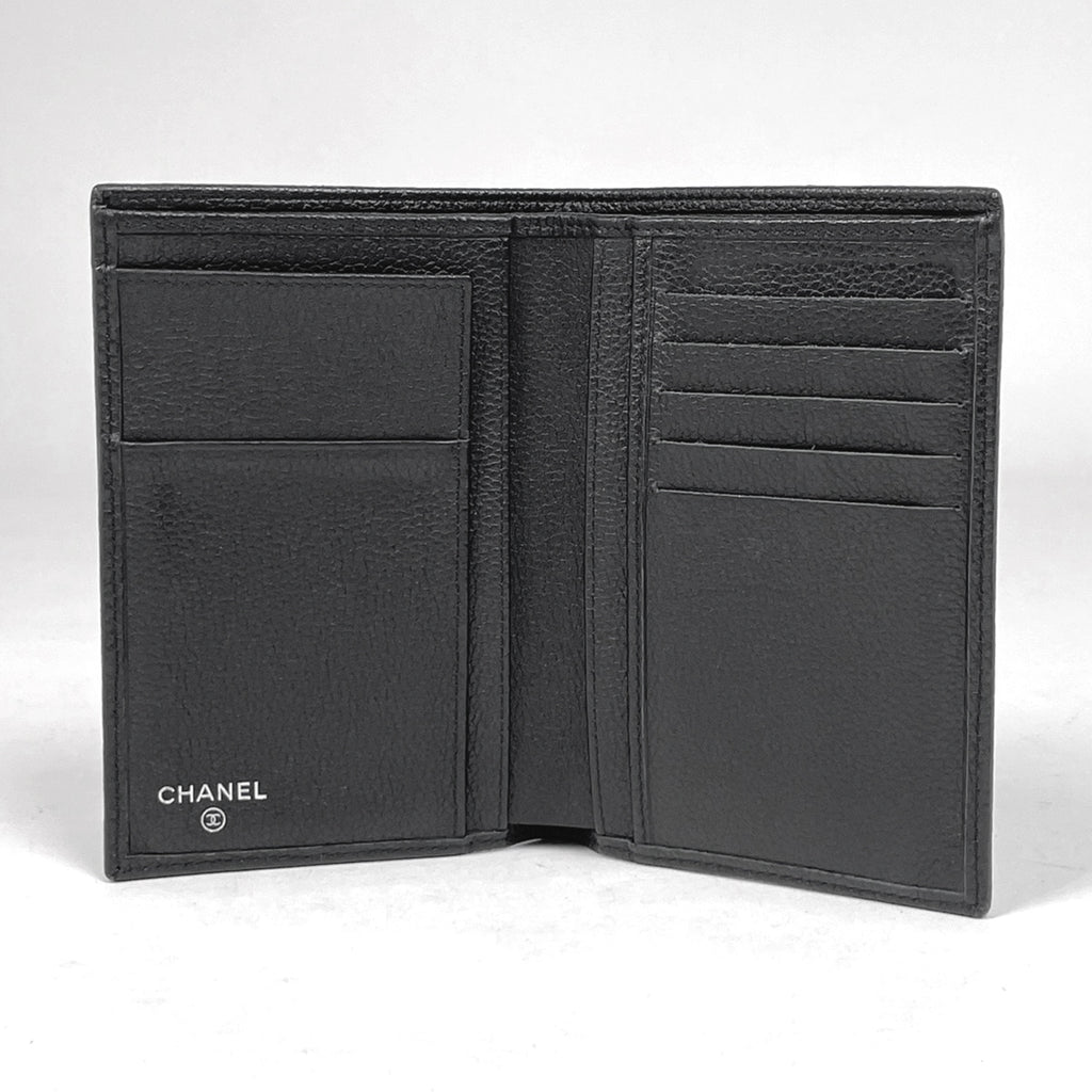 シャネル ココマーク 二つ折り 財布 札入れ 小銭入れ 二つ折り財布 レザー ブラック レディース 【中古】brbag