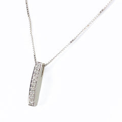 メレダイヤ デザインネックレス WG ホワイトゴールド K18 WG ダイヤモンド レディース 【中古】nbjwl