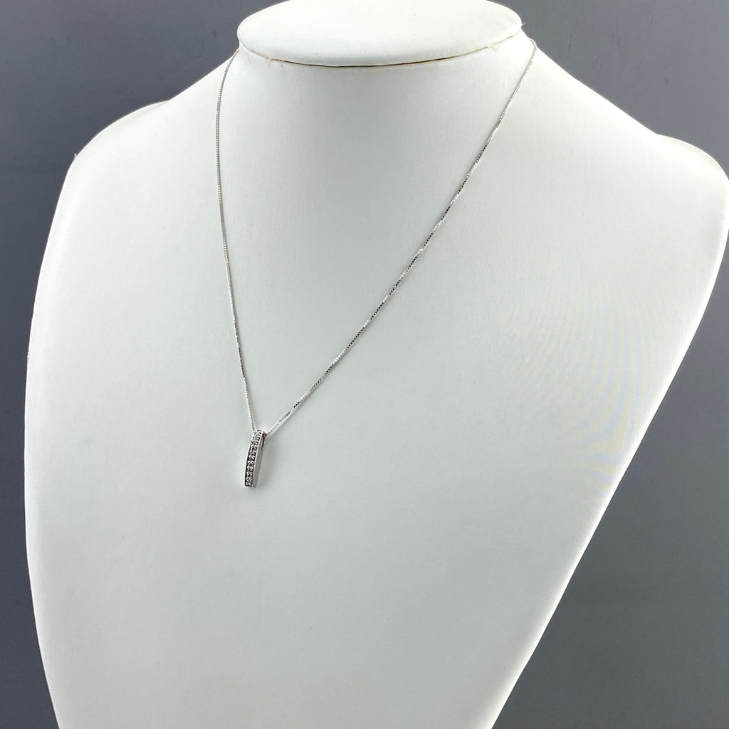 メレダイヤ デザインネックレス WG ホワイトゴールド K18 WG ダイヤモンド レディース 【中古】nbjwl