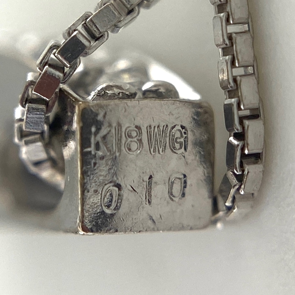 メレダイヤ デザインネックレス WG ホワイトゴールド K18 WG ダイヤモンド レディース 【中古】nbjwl