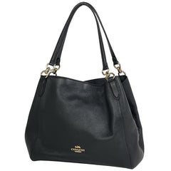 コーチ ロゴ ショルダーバッグ トートバッグ ショルダーバッグ レザー ブラック F80268 レディース 【中古】brbag