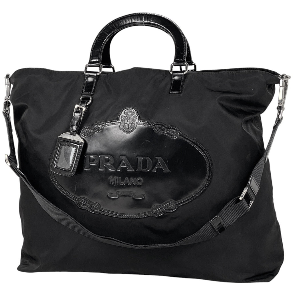 プラダ ロゴ ハンドバッグ 2WAY ショルダーバッグ ハンドバッグ ナイロン ネロ(ブラック) レディース 【中古】brbag