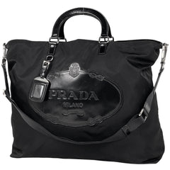 プラダ ロゴ ハンドバッグ 2WAY ショルダーバッグ ハンドバッグ ナイロン ネロ(ブラック) レディース 【中古】brbag