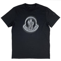 モンクレール ロゴ Tシャツ クルーネック トップス 半袖Ｔシャツ コットン ブラック メンズ 【中古】brapp