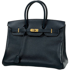 エルメス バーキン 35 ハンドバッグ ヴォーエプソン ブルーマリン □I レディース 【中古】brbag
