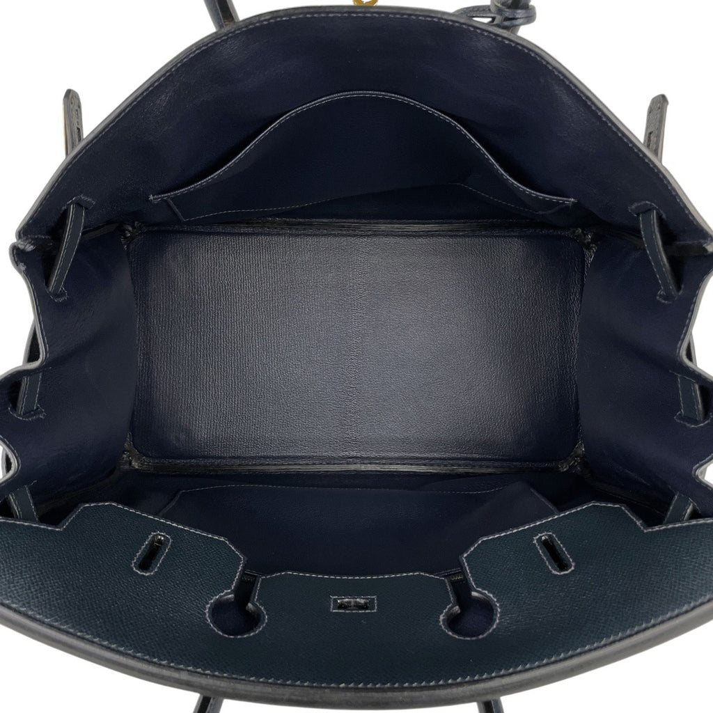 エルメス バーキン 35 ハンドバッグ ヴォーエプソン ブルーマリン □I レディース 【中古】brbag