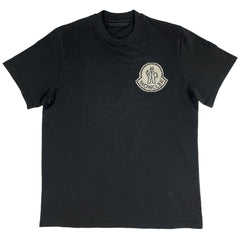 モンクレール ロゴ Tシャツ クルーネック SS T-SHIRT トップス 半袖Ｔシャツ 綿 ブラック メンズ 【中古】brapp