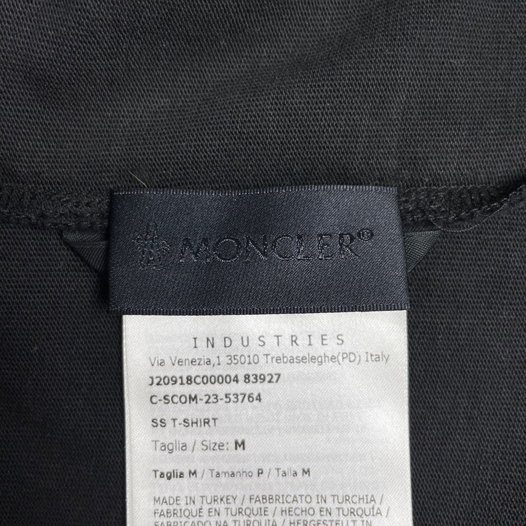 モンクレール ロゴ Tシャツ クルーネック SS T-SHIRT トップス 半袖Ｔシャツ 綿 ブラック メンズ 【中古】brapp