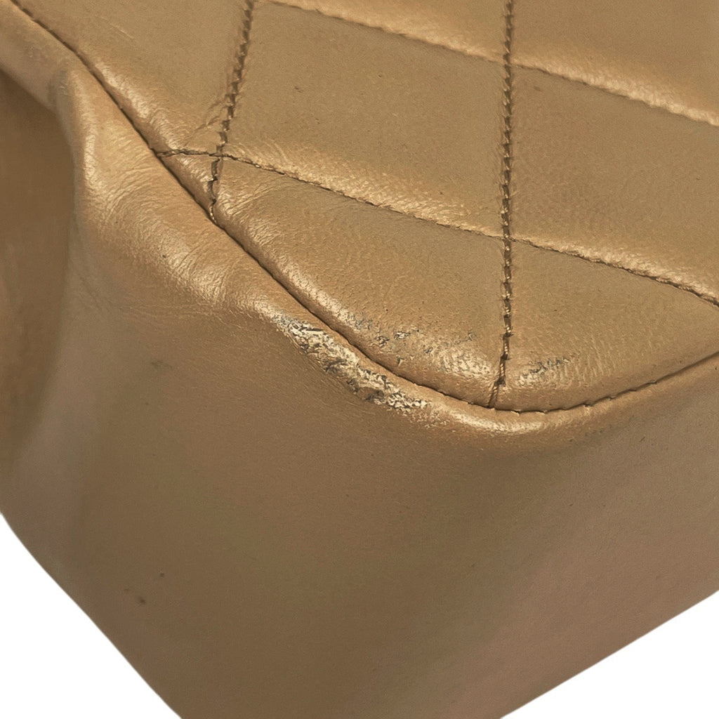 シャネル ココマーク チェーン ショルダーバッグ マトラッセ ショルダーバッグ レザー ベージュ レディース 【中古】brbag