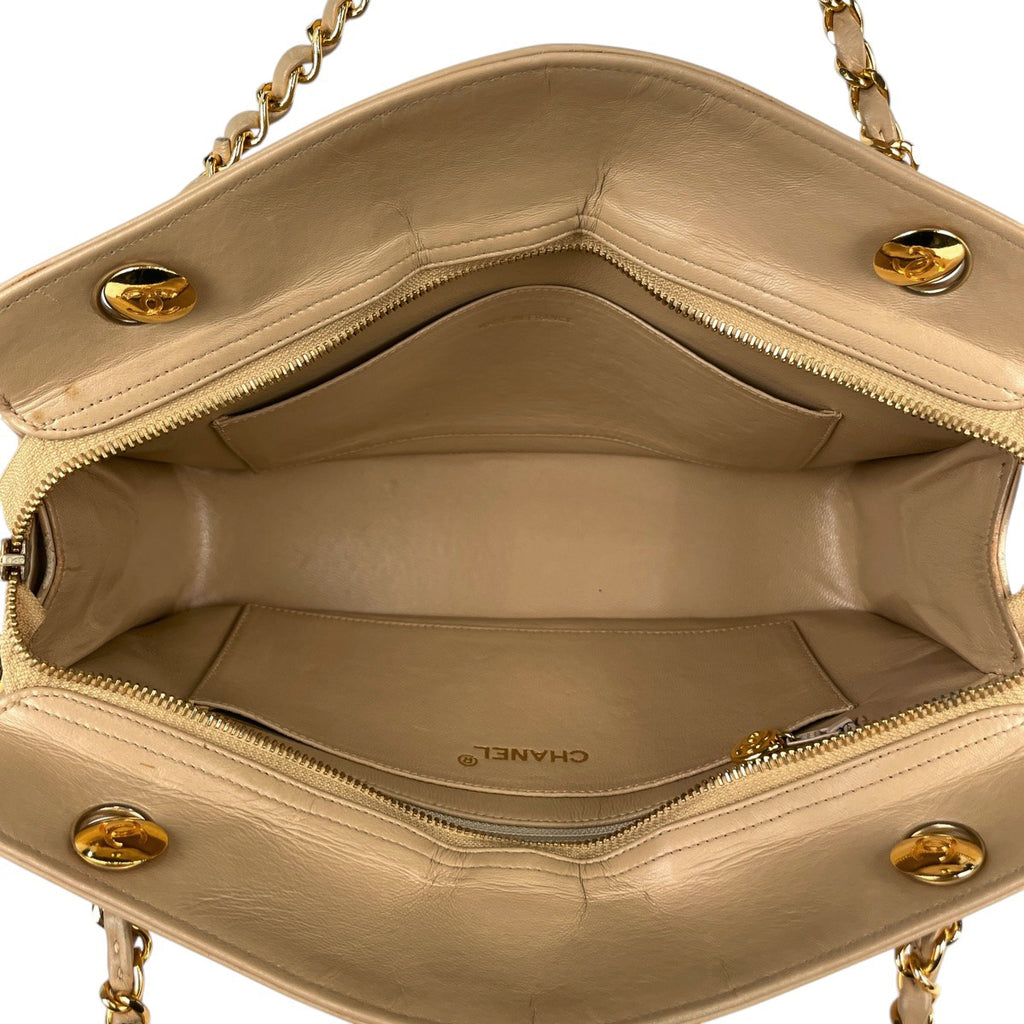 シャネル ココマーク チェーン ショルダーバッグ マトラッセ ショルダーバッグ レザー ベージュ レディース 【中古】brbag
