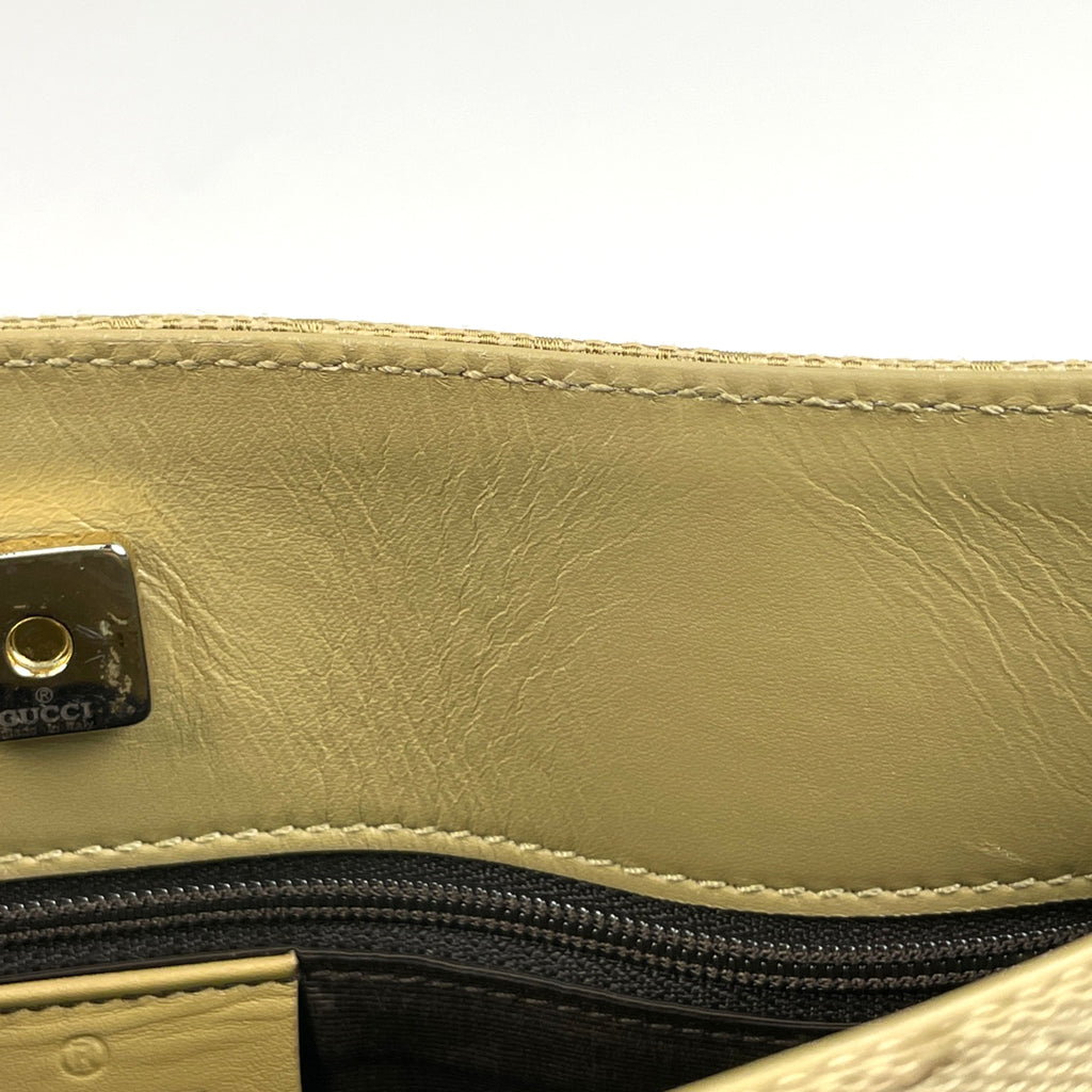 グッチ GG柄 ショルダーバッグ 斜め掛け ショルダーバッグ GGキャンバス グリーン 91762 レディース 【中古】brbag